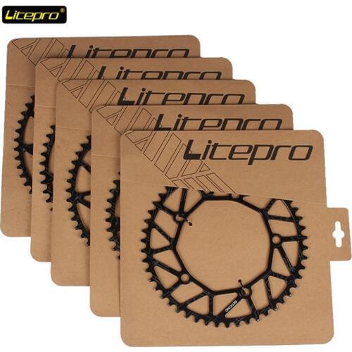 Litepro Folding Bike Bicycle Crank 170mm Chainwheel CNC Hollow Single Crankset Disc 50/52/54/56/58T BCD130