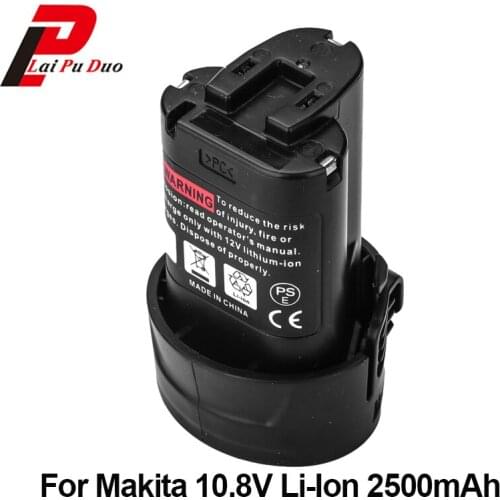 Li-Ion Replacement Power Tool Battery 10.8V 2.5Ah for MAKITA:BL1013,194550-6,DF030D,194551-4,TD090DWE,DF330D