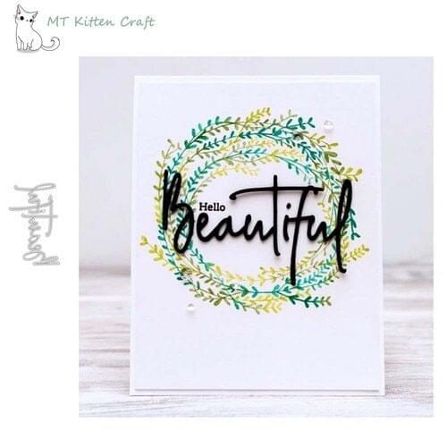 MT Craft Metal Cutting Dies Beautiful letters Scrapbooking Photo Album Decorative Embossing Paper Card Making Crafts Die Cut