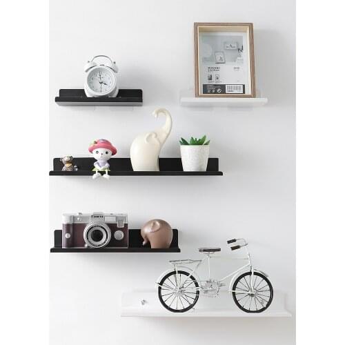 20/30/40CM Wall Mounted Kitchen Rack No Nail Carbon Steel Spice Shelf Organizer Great Load-bearing Book Shelf Home Storage Decor