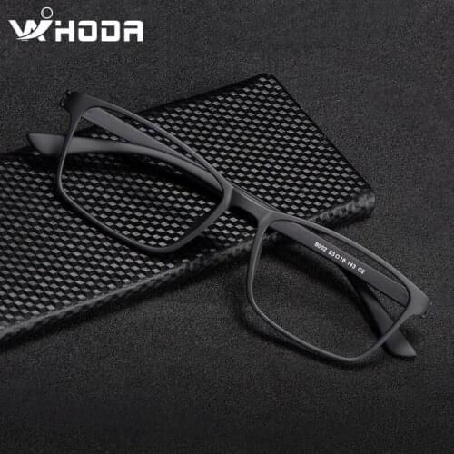 WIHODA TR90 Myopia Glasses Frame, No Metal, Screwless, Plastic Titanium Spectacle Glass Frames for Prison Detention Center F6002