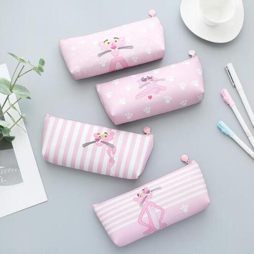 Girl Heart Pink Panther Pencil Bag Cute Small Fresh Stationery PencilCase Creative Large Capacity Multi Function Storage Box