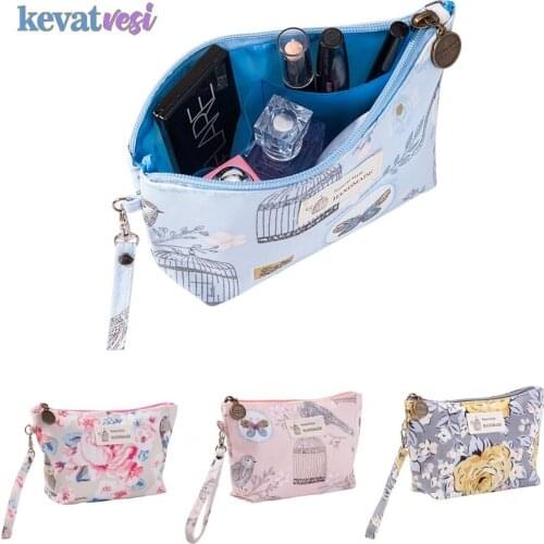 Portable Travel Storage Bag Waterproof Make Up Bag Toiletry Storage Pouch Canvas Cosmetic Case Print Pattern Storage Bags