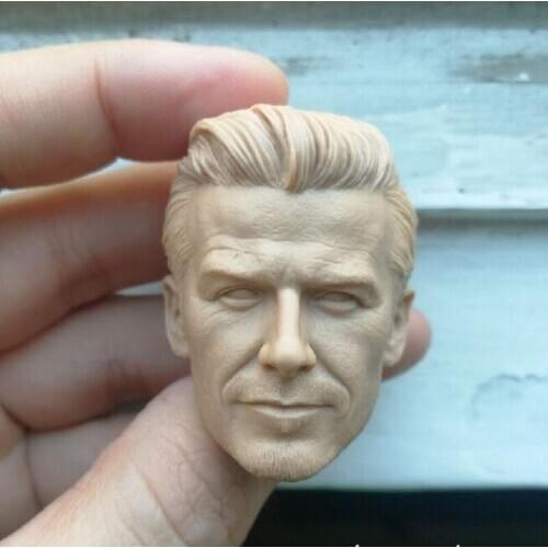 Blank Hot 1/6 Scale Manchester United Star David Beckham Head Sculpt Unpainted Fit 12" Figure