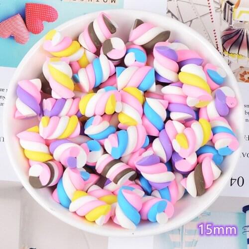 Rainbow Candy Resin Cabochons Craft Handmade phone case Decoration 20pcs Sweet Candy Charms for Jewelry Making DIY Accessories