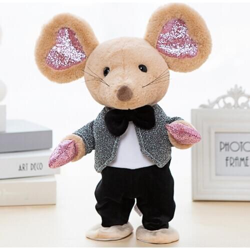 Robot Music Mouse Toys Dance Talk Electronic Plush Mouse Sound Control Interactive Mice Sing Song Animal For Kids Birthday Gift