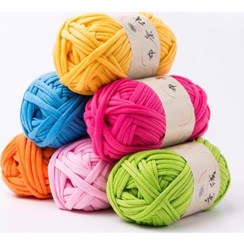 Mylb 1Ball Woolen Yarn DIY Knitting Wool for Rugs Woven Thread Cotton Yarn Hand Crocheted Basket Fancy Fabric