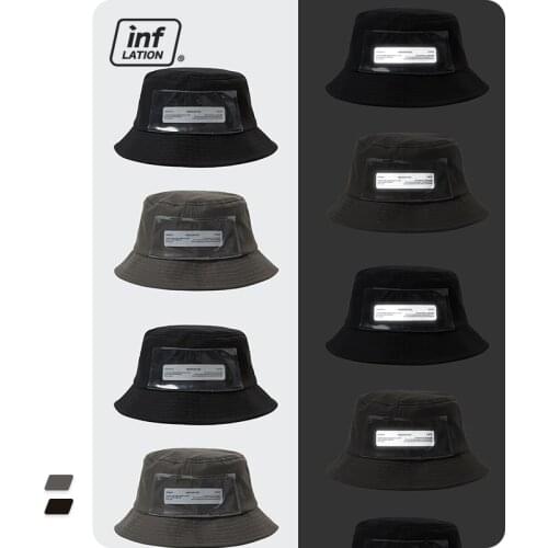 INFLATION Patchwork Reflective Hip Hop Fisherman Hat Men Streetwear 2021 Trending Harajuku Outdoor Sun Hat Women 296CI2020