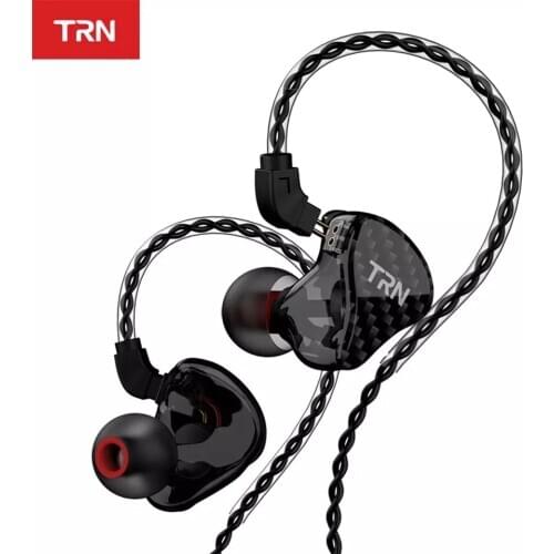 TRN H2 In Ear Earphone Dynamic Drive Monitor Running Sports Earbud Bass HIFI Headset IEM Detachable Detach 2Pin Custom Earphone
