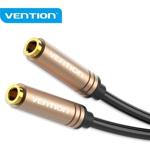 Vention jack 3.5mm Female To Female Audio Cable Gold Plated Audio Extension Cable Aux Cable for Computer Mobile Phone PS3 PS4