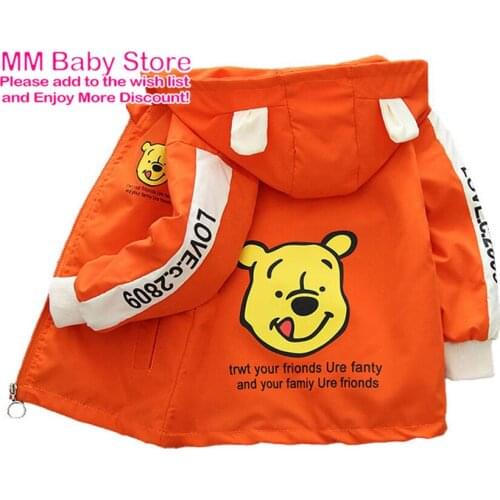 Spring Autumn Jacket 1-6Years Childrens Clothing Jacket Coat Kid Boys Girls Outing Clothes Jacket Zipper Cardigan Hooded Jacket