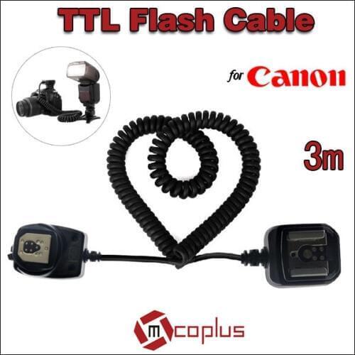 Mcoplus Meike 3m E-TTL TTL Off Camera Flash Sync Shoe Cord Cable for Canon 580EX 430EX II 550EX OC-E