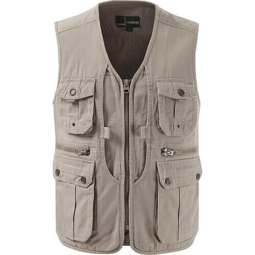 Mens Pro Journalist Photographer Work Vest Camouflage Multi Pockets Tool Jackets