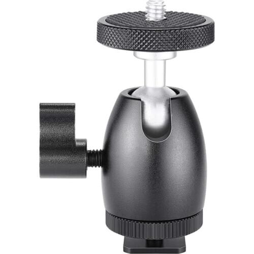 1/4-inch Screw Tripod Mini Ball Head Hot Shoe Adapter Camera Cradle for HTC Vive VR, Base Station, LED Ring Light, Camera Camcor