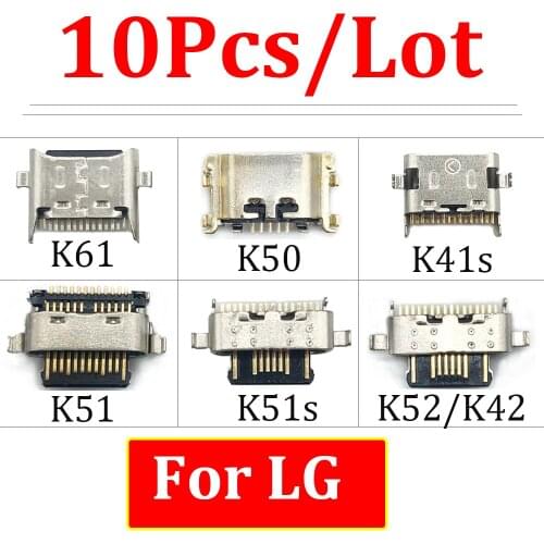 10Pcs/Lot，For LG K41S K51 K51S K52 K42 K61 K50 Micro USB Jack Charging Socket Charger Port Plug Dock Connector