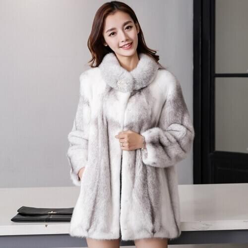 2020 Shearing Winter Clothes Real Mink Fur Coat Women Jackets Abrigo Mujer 16DZ2026A YY2216