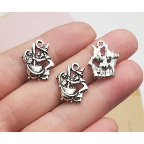 25pcs/lot--19x15mm, Antique Silver plated Witch charms ,DIY supplies, Jewelry accessories