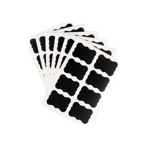 48PCS Waterproof Glass Bottle Stickers Labels Home Kitchen Jars Stickers Chalkboard Lables Tags Can Be Reused