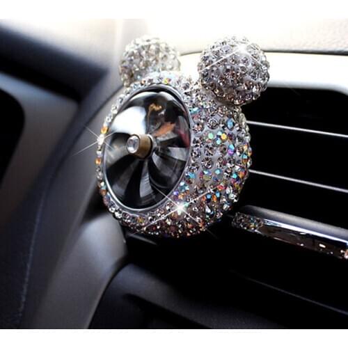 Car AromatherapyPerfume Solid Diffuser Creative Bling Crystal Diamond Cartoon Car Air Freshener Outlet Vent Clip