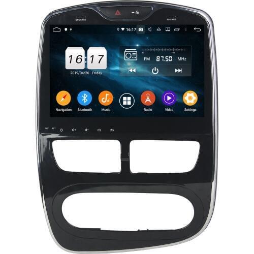 KLYDE 10.1" Android 9.0 PX6 Car Multimedia Player For Renault Clio 2016 Digital Analog 6 Core Radio 1 Din Audio 4+64G Stereo