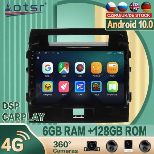 For Toyota Land Cruiser 200 Android Car radio Player GPS Navigation 360 camera Auto Stereo Multimedia Video DSP carplay 4G SIM