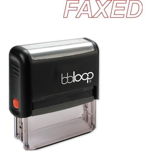 Bbloop Faxed w/Italic outline Style Font and Design Self-Ink