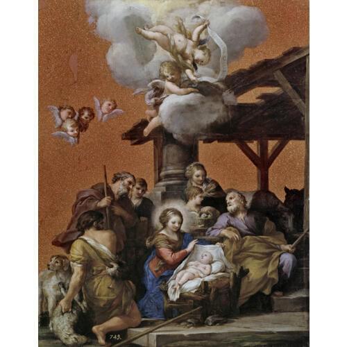Free shipping classical religious figure angels Jesus baby canvas prints oil painting on canvas wall art decoration picture