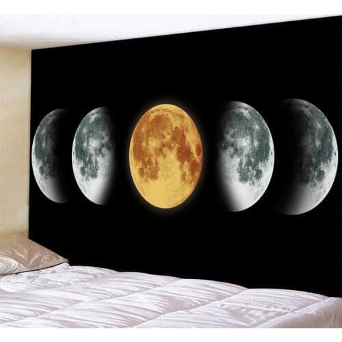 Large 200x150cm Mandala Round moon Tapestry Wall Hanging Bohemian Beach Mat Polyester Blanket Yoga Mat Home Bedroom Art Carpet