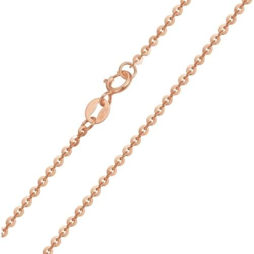 Solid 18k Rose Gold Necklace Women O Rolo Chain 16" 18" 20" 1mm 1.2mm 1.4mm 1.6mm 1.8mmW