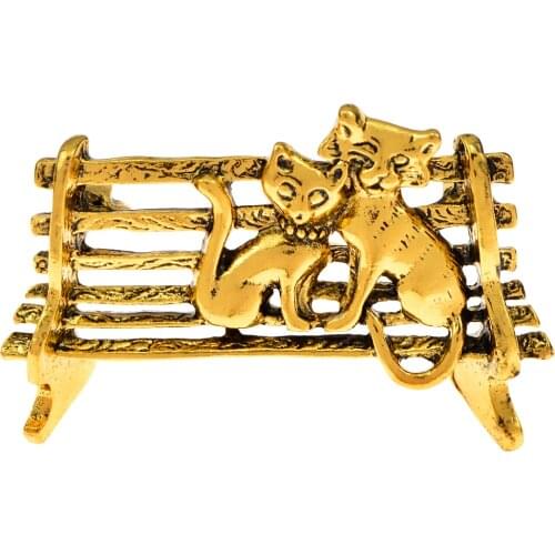 CINDY XIANG New Creative Double Cat Brooches For Women And Men Cute Animal Pins Brooch Kids Fashion Jewelry Gifts High Quality