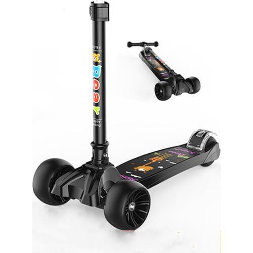 Coolride Kids Kick Scooter Kickboard For 1~10 Ages Child Ride On Toy Boy Girl Toddler Scooter Adjustable