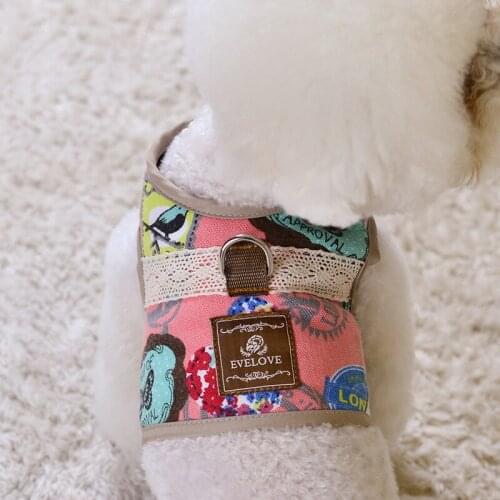 Pet Dog Clothes Harness Comfortable Bohemia Style Small Puppies Vest with Leash Outdoor Walking Dogs Accessories Drop Shipping