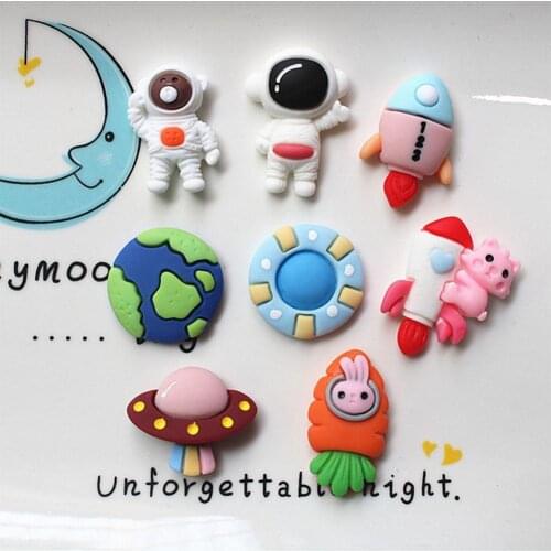 Doll House Mini Cartoon Rocket Astronaut UFO Space Accessories DIY Epoxy Phone Case Material Cream Glue Phone Case Accessories