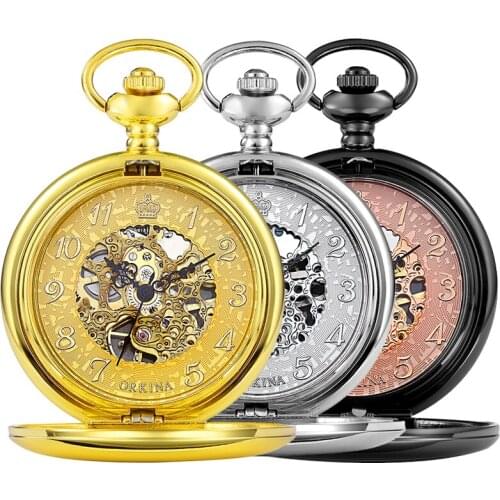 Retro Smooth Mechanical Pocket Watch Hand Winding Watches Exquisite Engrave Flip Case Fob Clock Chain Pendants reloj de bolsillo