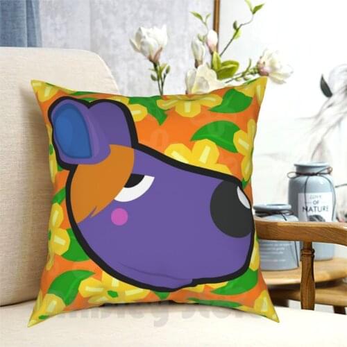 Sylvia Animal Pillow Case Printed Home Soft DIY Pillow cover Sylvia Kangaroo Animal New Leaf Acnl Happy Home Designer