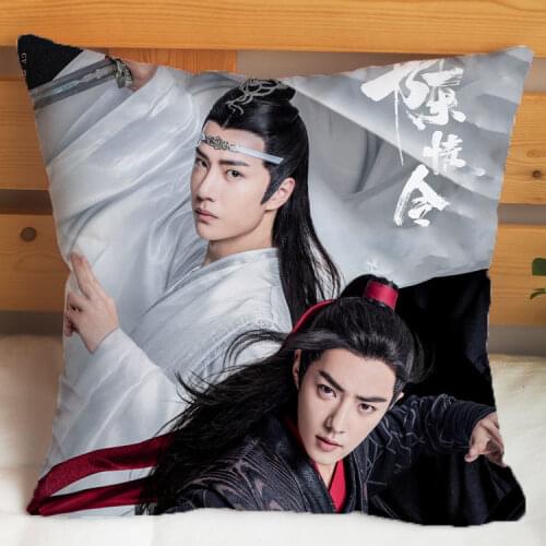 The Untamed Chen Qingling Wei Wuxian Xiao Zhan Lang Wangji Wang Yibo BJYX CP Double-sided Throw Pillow Sofa Cushion Home Decor