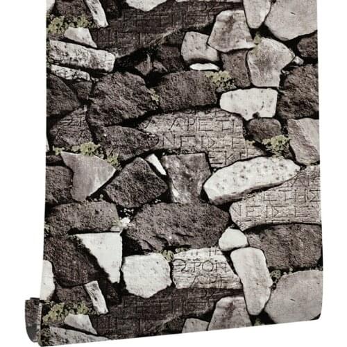 Stacked Stone Peel and Stick Wallpaper Brick Self Adhesive Contact Paper for Bedroom Kitchen Bathroom Wall Renovation Home Decor