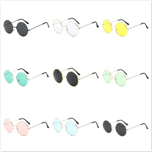 1Piece Young Hot Sale Retro Vintage Sunglasses Round Metal Sunglasses Men Women Fashion Glasses Driver Goggles Designer