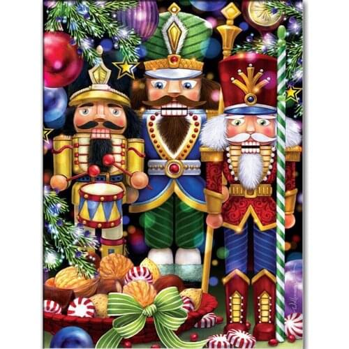 Christmas toys 5D DIY Diamond Painting Toy soldier Diamond Embroidery Cross stitch Full Diamond mosaic home Decoration