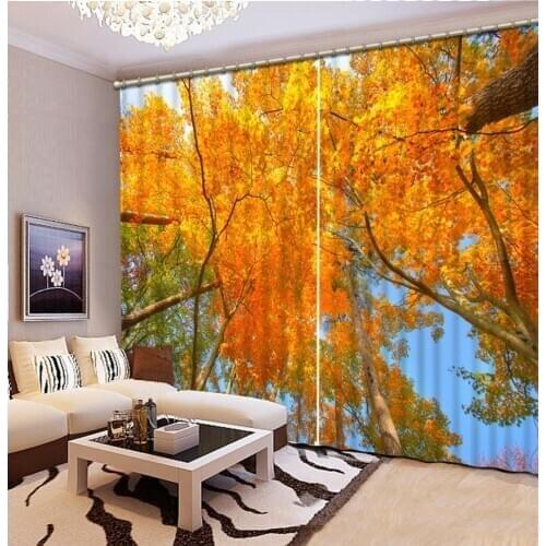 Forest curtains Luxury Blackout 3D Curtains For Living room Bedding room Office tree curtains
