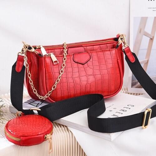 Bag women 2020 new mahjong bag three-piece set Korean fashion all-match chain shoulder messenger female bag