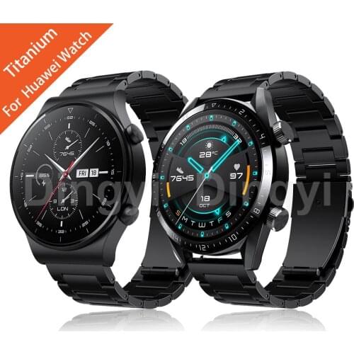 For Huawei Watch Titanium Strap GT 2 Pro / GT2 46MM Smartwatch Band For HONOR MagicWatch 2 46mm/GS Pro Watchband Metal Bracelet