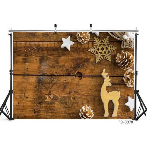 Christmas Vintage Wood Board Vinyl Photography Background Decor Children Newborn Baby Party Food Toy Photocall Photo Studio Prop