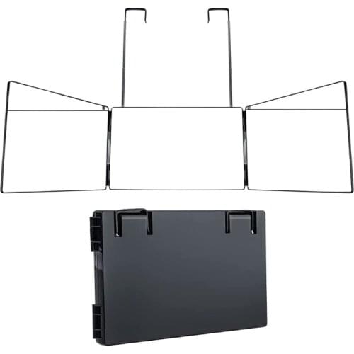 Trifold Hair Cutting Mirror Self Styling Mirrors with Adjustable Height Hook