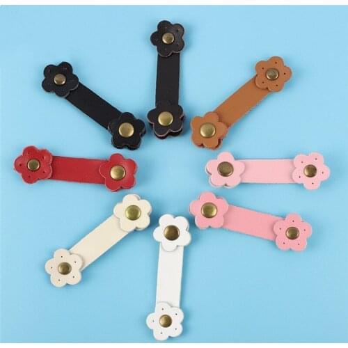 2PCS New Pattern Double Flower Leather Bag Buckle Handmade DIY Handbag for Women Leather Bronze Buckle Bag Accessories