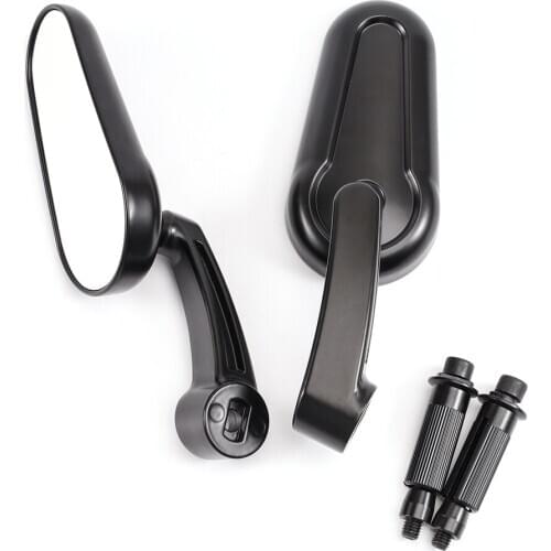 1 Pair Black Aluminum Motorcycle Universal 7/8" Handle Bar End Side Rear View Mirrors For Most 22mm Street Bike For Aprilia