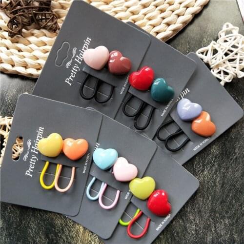 2PCS New Contrast Love Color Princess Cartoon Headwear Kids Elastic Hair Bands Children Ropes Girls Accessories Baby Headdress