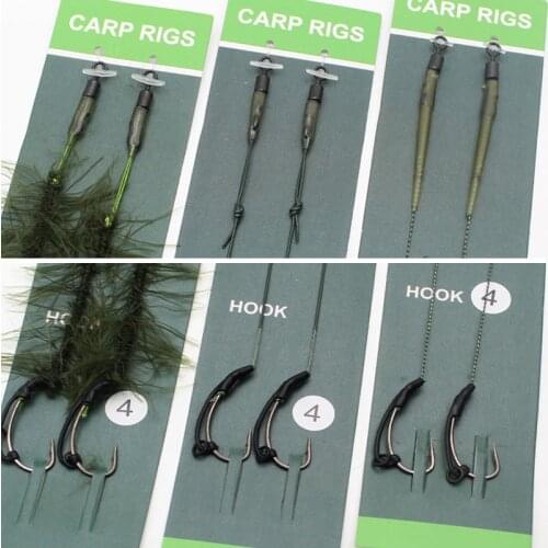 2pcs Carp Fishing Line Soft Hooklink Braided Hook link Hair Chod Rig Carp Coarse Feeder Fishing Tackle