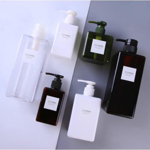 3pcs 650ml Refillable Bottles Container Plastic Empty Refillable Pump Bottle Liquid Lotion Soap Dispenser