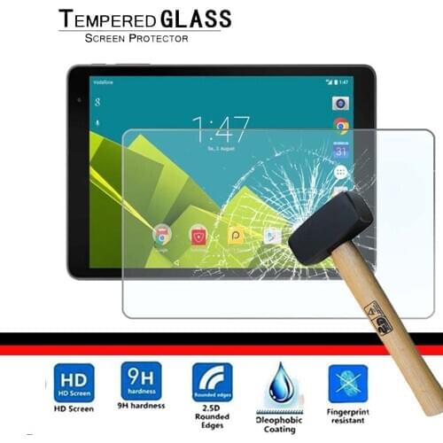 9H Dust-proof Curved Edge Tempered Glass Screen Protector for Vodafone Tab Prime 6 9.7 Inch Tablet Protective Film Guard